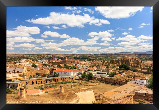 View over Guadix Framed Print by Kevin Hellon