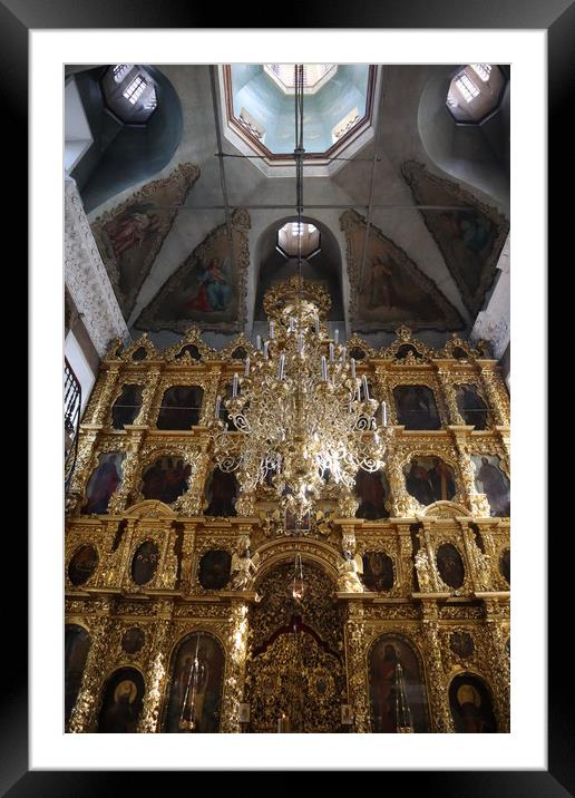 Interior decoration of a private Christian church Framed Mounted Print by Karina Osipova