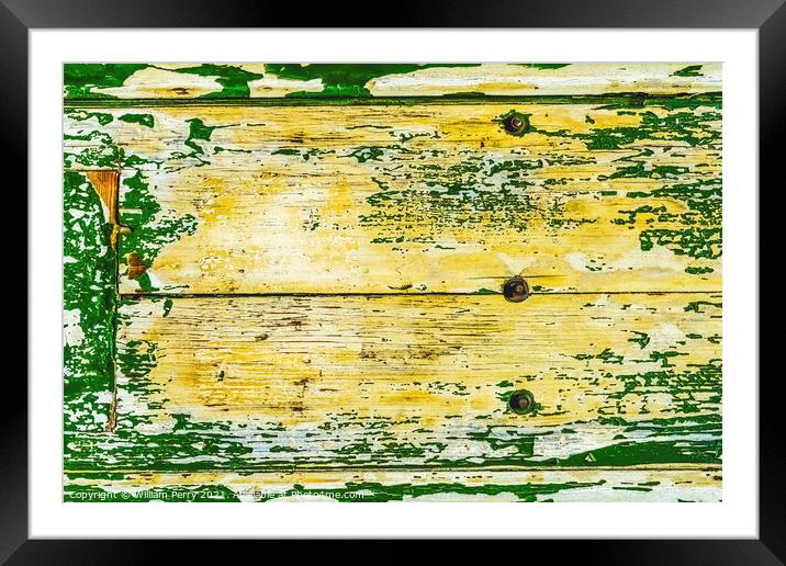 Green White Wooden Wall Garden District New Orleans Louisiana Framed Mounted Print by William Perry