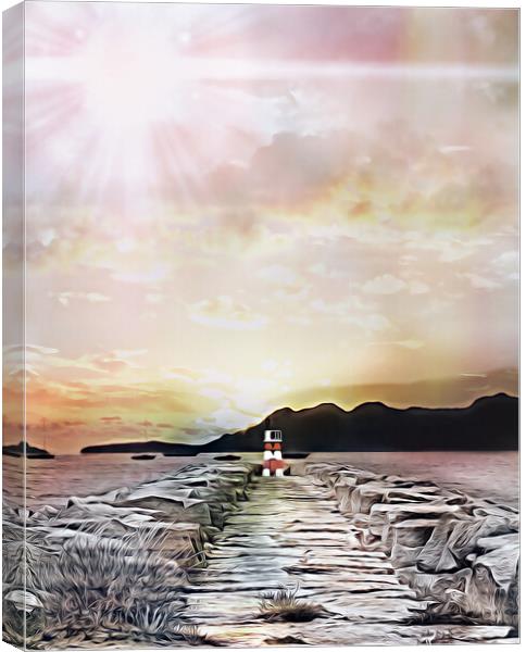 LIGHTHOUSE PUERTO POLLENSA Canvas Print by LG Wall Art