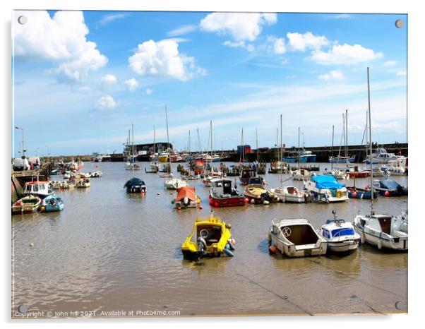 Bridlington Harbor in Yorkshire Acrylic by john hill