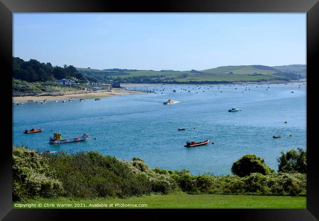 Camel Estuary Padstow to Rock Plymouth Cornwall Framed Print by Chris Warren