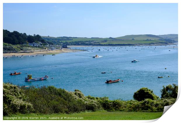 Camel Estuary Padstow to Rock Plymouth Cornwall Print by Chris Warren