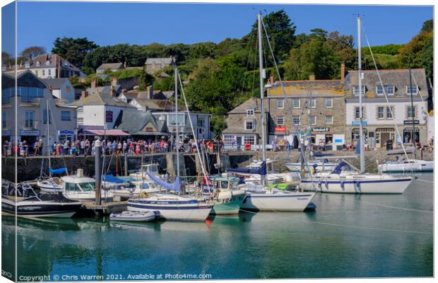 Boats in Padstow Harbour Padstow Cornwall England Canvas Print by Chris Warren