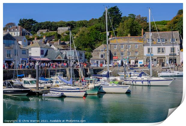 Boats in Padstow Harbour Padstow Cornwall England Print by Chris Warren