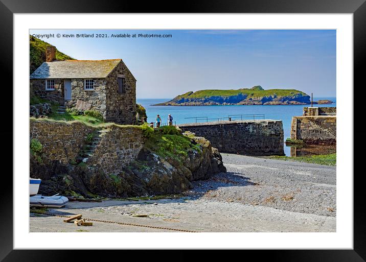  mullion harbour cornwall Framed Mounted Print by Kevin Britland