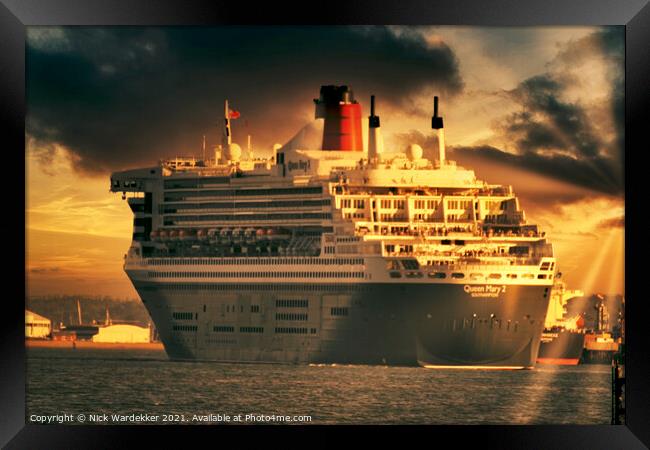 RMS Queen Mary 2 Framed Print by Nick Wardekker