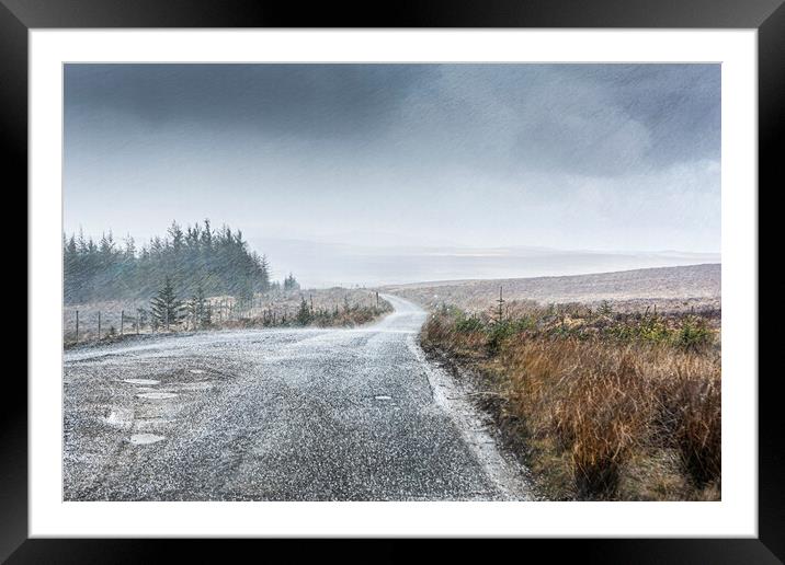 Highland Hailstorm Framed Mounted Print by David Hare
