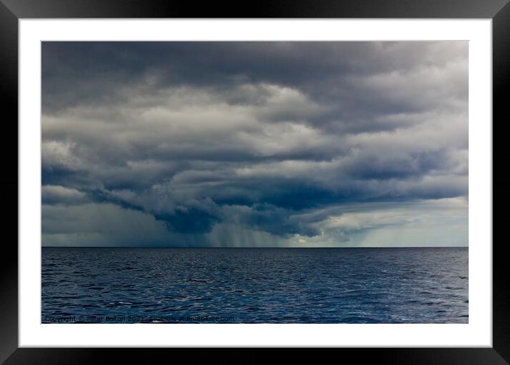 A December storm near St. Vincent, Caribbean. Framed Mounted Print by Peter Bolton