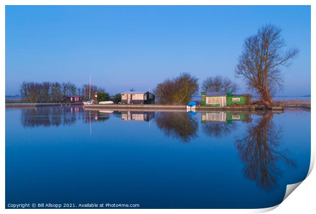 Morning twilight at Thurne Print by Bill Allsopp