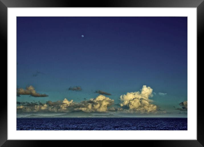 'After the storm', St.Vincent on the horizon, Caribbean. Framed Mounted Print by Peter Bolton