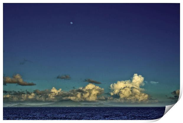 'After the storm', St.Vincent on the horizon, Caribbean. Print by Peter Bolton