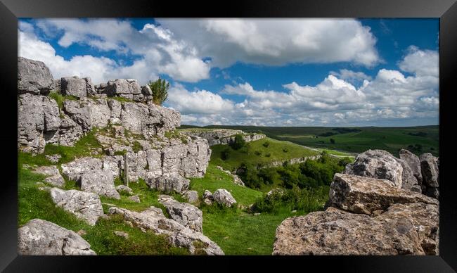 Majestic Limestone Outcrop Framed Print by Wendy Williams CPAGB