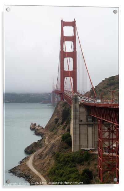 Golden Gate Bridge Acrylic by Sarah Smith