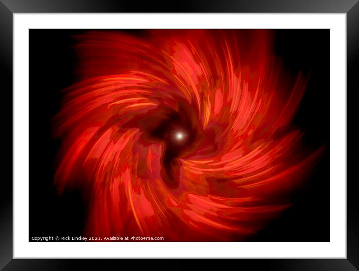 Spinning Lights Framed Mounted Print by Rick Lindley