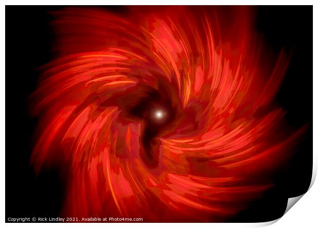 Spinning Lights Print by Rick Lindley