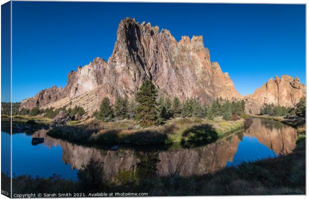 Smith Rock Crooked River Canvas Print by Sarah Smith