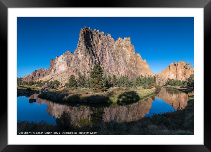 Smith Rock Crooked River Framed Mounted Print by Sarah Smith