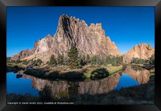 Smith Rock Crooked River Framed Print by Sarah Smith