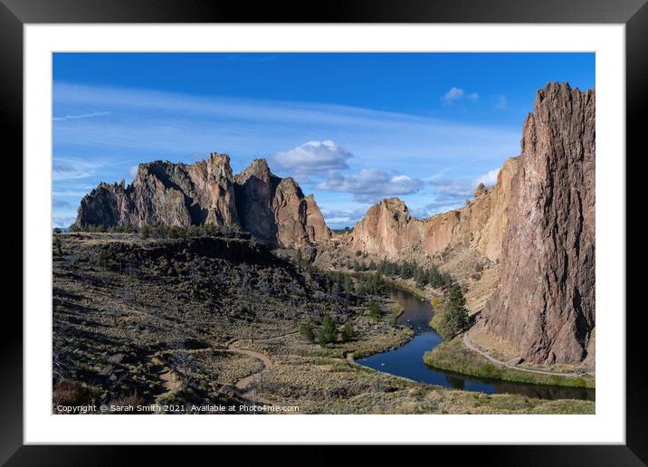 Smith Rock State Park Framed Mounted Print by Sarah Smith