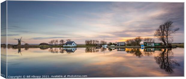 All quiet on the river. Canvas Print by Bill Allsopp