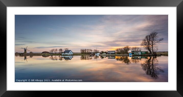 All quiet on the river. Framed Mounted Print by Bill Allsopp