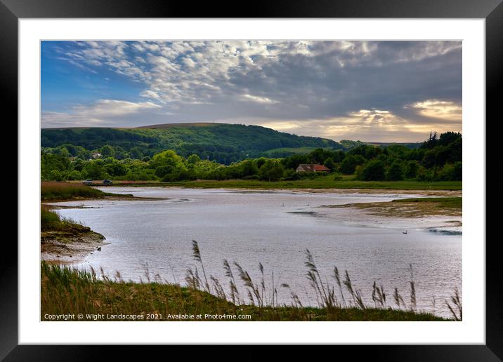 River Yar Isle Of Wight Framed Mounted Print by Wight Landscapes