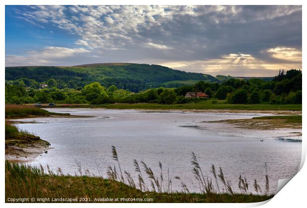 River Yar Isle Of Wight Print by Wight Landscapes