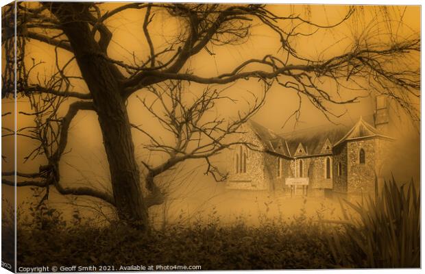 Church in the Mist Canvas Print by Geoff Smith