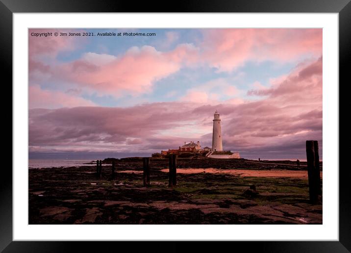 Pink and Blue Pastel Sky Framed Mounted Print by Jim Jones