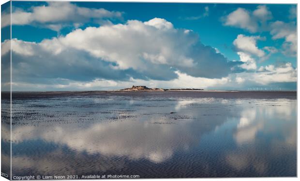 Reflections of Hilbre Canvas Print by Liam Neon