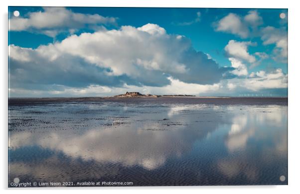 Reflections of Hilbre Acrylic by Liam Neon