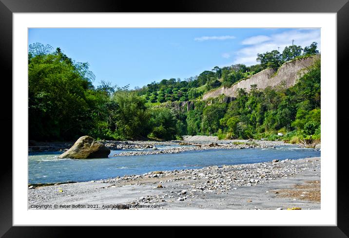 River Layou, Dominica. Caribbean. Framed Mounted Print by Peter Bolton