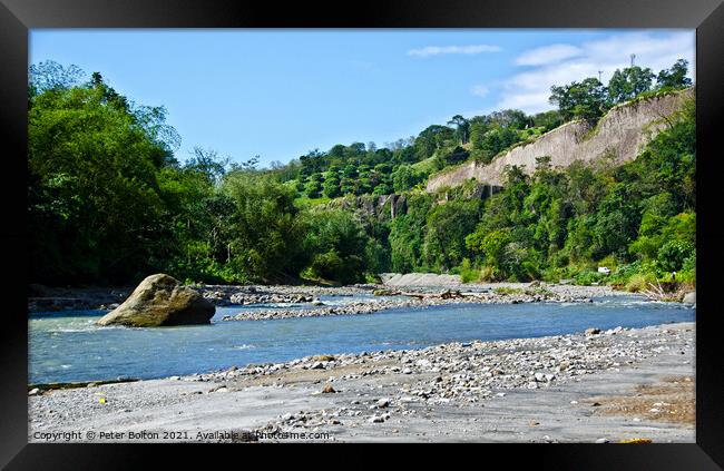 River Layou, Dominica. Caribbean. Framed Print by Peter Bolton