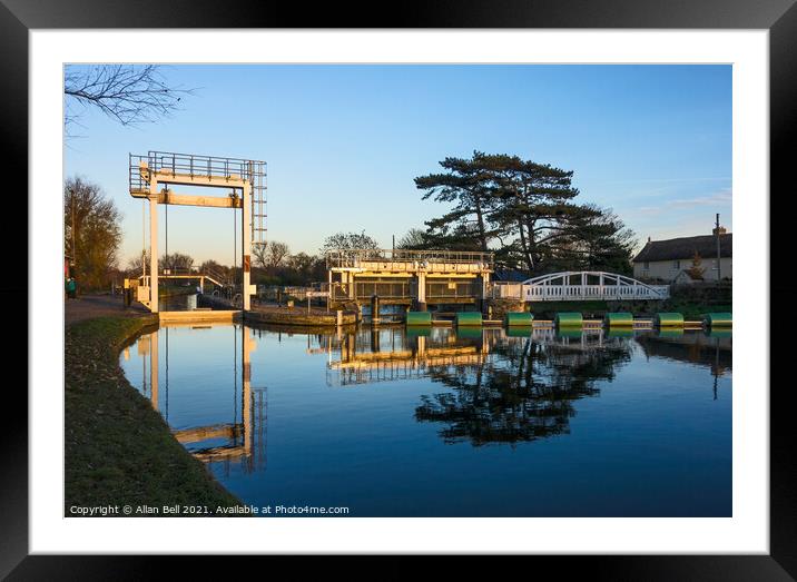 Baits Bite Lock Reflections Framed Mounted Print by Allan Bell