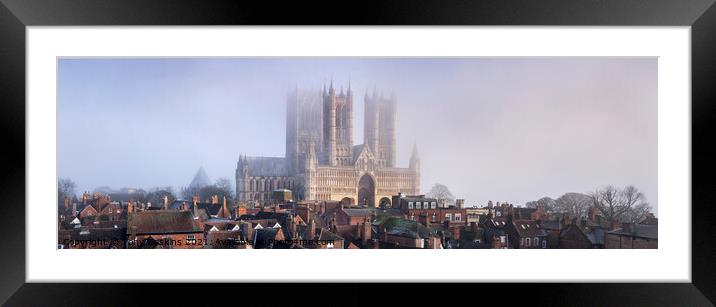 Lincoln Cathedral Skyline Framed Mounted Print by Tony Gaskins