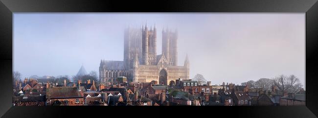 Lincoln Cathedral Skyline Framed Print by Tony Gaskins