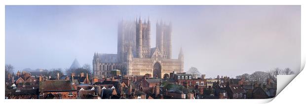 Lincoln Cathedral Skyline Print by Tony Gaskins