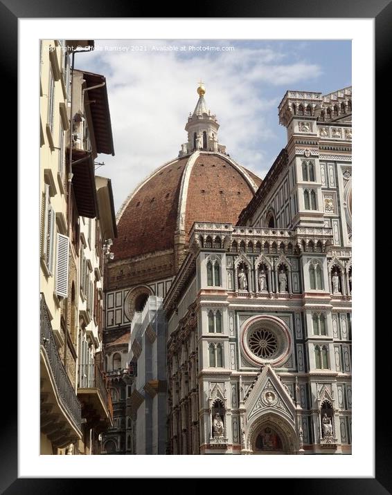 The Duomo Florence Italy Framed Mounted Print by Sheila Ramsey