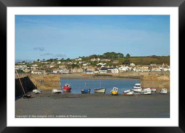 Marazion Harbour, Cornwall, England Framed Mounted Print by Rika Hodgson