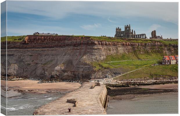 Majestic Whitby Harbour Canvas Print by Wendy Williams CPAGB