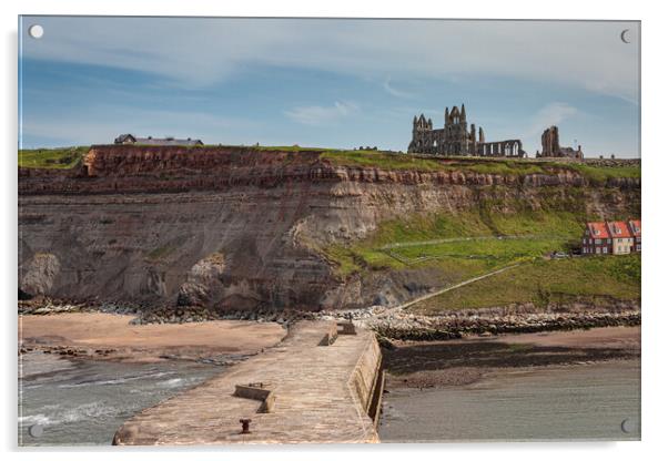 Majestic Whitby Harbour Acrylic by Wendy Williams CPAGB