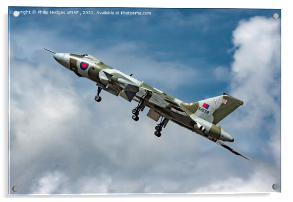 Avro Vulcan XH558 Take Off Acrylic by Philip Hodges aFIAP ,