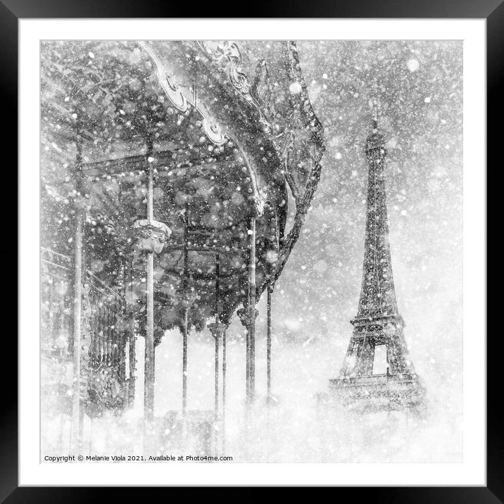 Typical Paris | fairytale-like winter magic Framed Mounted Print by Melanie Viola