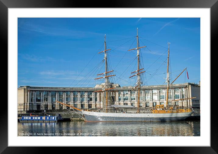 Bristol Amphitheatre and the Kaskelot Three Masted Framed Mounted Print by Nick Jenkins