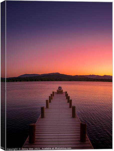 Low Wood Sunset Canvas Print by Jonny Gios