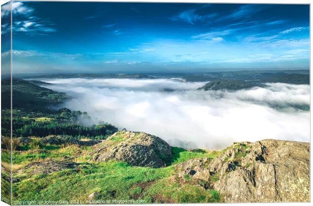Cloud Inversion over Lake Windermere Canvas Print by Jonny Gios