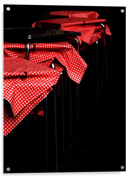 Tablecloths Acrylic by Karen Martin