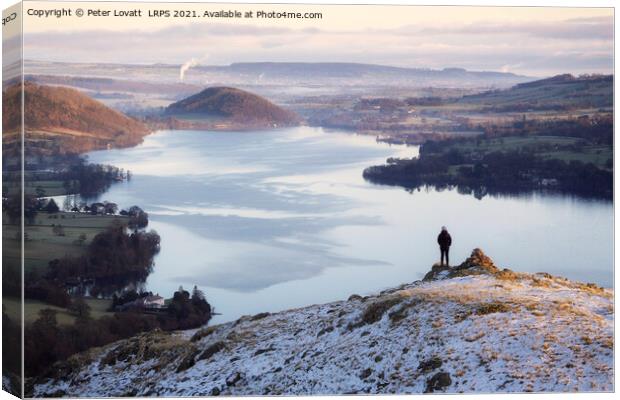 Ullswater - A Winter View from Hallin Fell Canvas Print by Peter Lovatt  LRPS