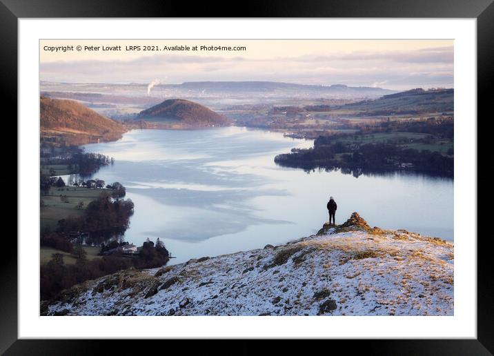 Ullswater - A Winter View from Hallin Fell Framed Mounted Print by Peter Lovatt  LRPS